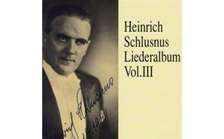Heinrich Schlusnus Liederalbum Vol 3-31